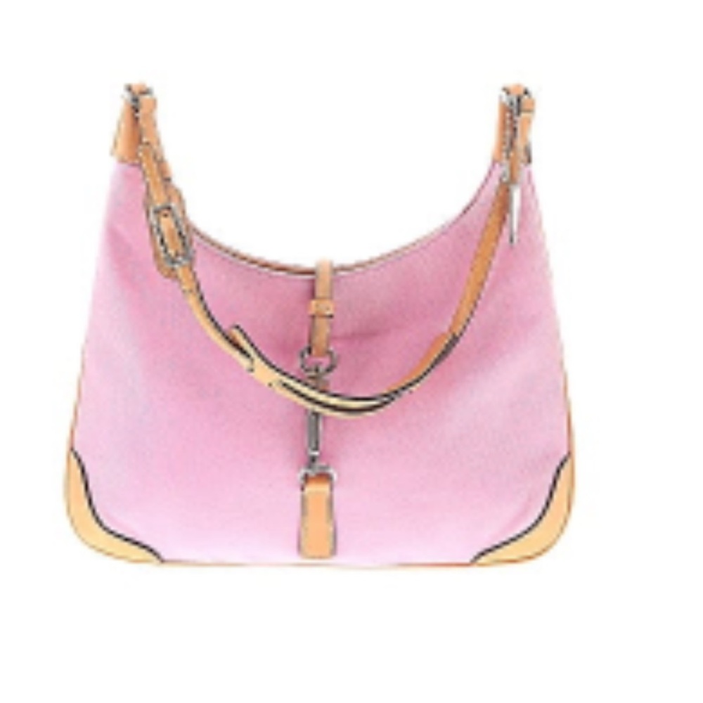 Coach Pink and Tan Shoulder Bag